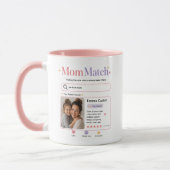 Farbiger Suchstil-Mutter-Foto-Tribut Tasse (Links)