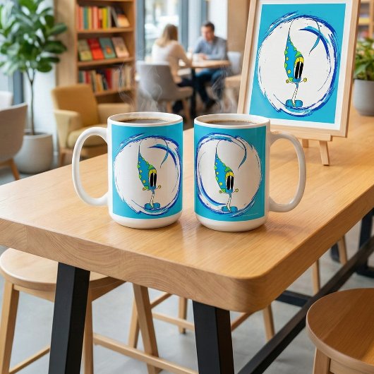 Farbiger Süßer Sonderbarer Cartoon-Charakter Kaffeetasse