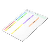 Farbiger Tagesplaner Notizblock (angewinkelt)