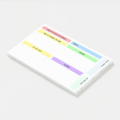 Farbiger Tagesplaner Post-it Klebezettel (angewinkelt)