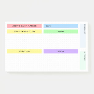 Farbiger Tagesplaner Post-it Klebezettel