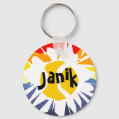 Farbiger Tennisball Schlüsselanhänger mit individu (Rückseite)