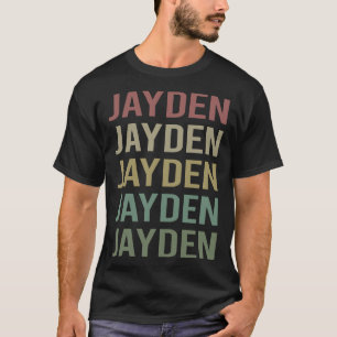 Farbiger Text Art - Jayden Name T-Shirt