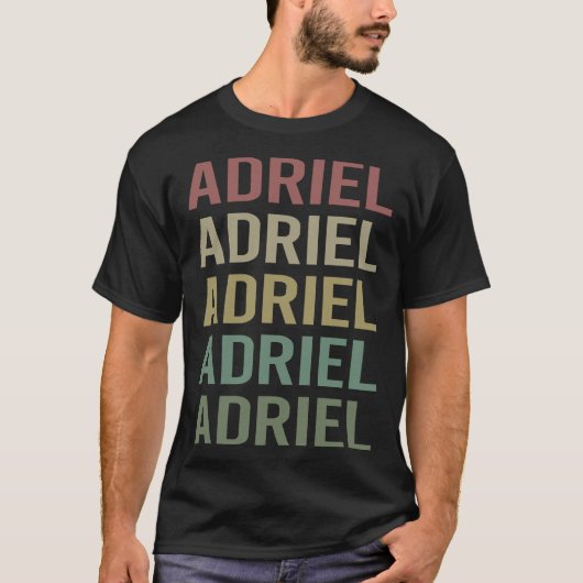 Farbiger Text Art - Name der Adria T-Shirt (Vorderseite)