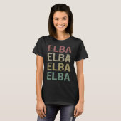 Farbiger Text Art - Name der Insel Elba T-Shirt (Vorne ganz)