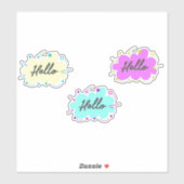 Farbiger Text Aufkleber (Blatt)