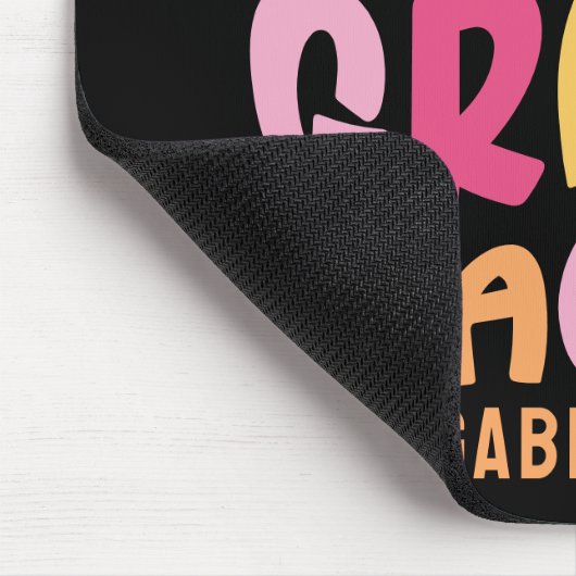 Farbiger Text des neunten Schullehrers Mousepad (Ecke)