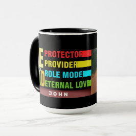 Farbiger Text Er ist VATER, Vatertagsgeschenk Tasse