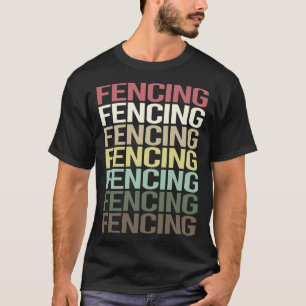 Farbiger Text Fencing Fencer T-Shirt
