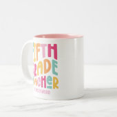 Farbiger Text für den fünften Klasse Zweifarbige Tasse (Vorderseite Links)