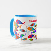 Farbiger Text für Fische Tasse (Vorderseite Links)