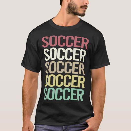 Farbiger Text-Fußball T-Shirt (Vorderseite)
