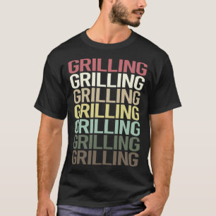 Farbiger Text Grilling T-Shirt