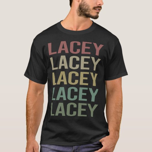 Farbiger Text Lacey T-Shirt (Vorderseite)
