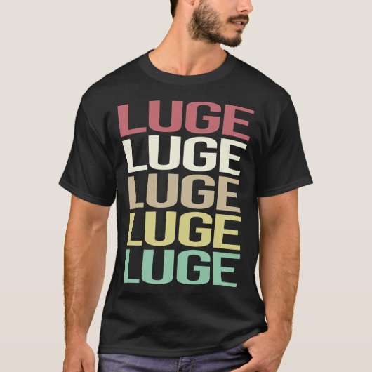 Farbiger Text Luge Luger T-Shirt (Vorderseite)