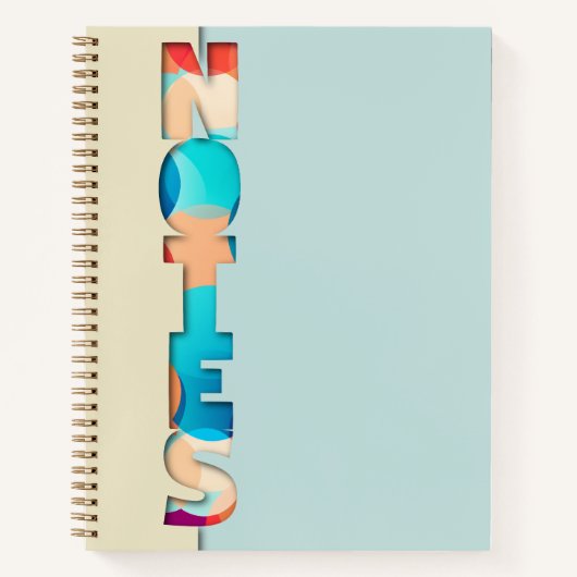 Farbiger Text Notizblock (Vorderseite)