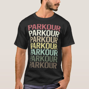 Farbiger Text Parkour T-Shirt