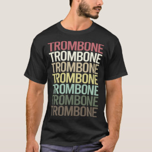 Farbiger Text Posaune Posaunist T-Shirt