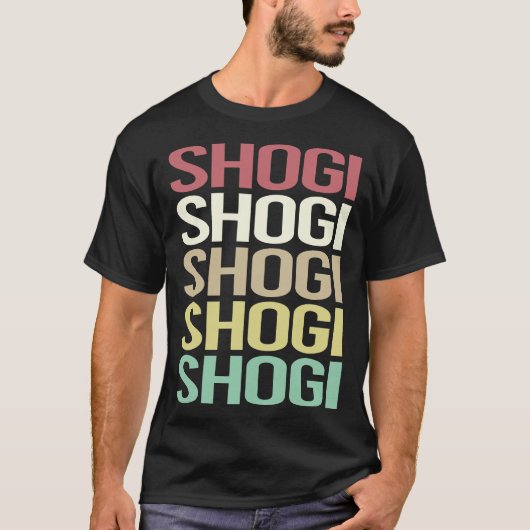 Farbiger Text Shogi T-Shirt (Vorderseite)