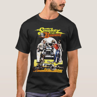 Farbiger Text Smokey und der Bandit Auto Film Kuns T-Shirt