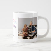 Farbiger Text und benutzerdefiniertes Foto "Liebe Jumbo-Tasse (Rechts)