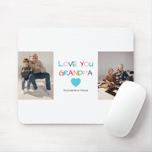 Farbiger Text und benutzerdefiniertes Foto "Liebe  Mousepad (Mit Mouse)
