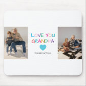 Farbiger Text und benutzerdefiniertes Foto "Liebe  Mousepad (Vorne)