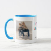 Farbiger Text und benutzerdefiniertes Foto "Liebe  Tasse (Links)