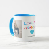 Farbiger Text und benutzerdefiniertes Foto "Liebe  Tasse (Vorderseite Links)