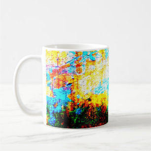 Farbiger Textureffekt. Schöne abstrakte Dekoration Kaffeetasse