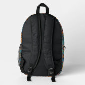 Farbiger Tier-Mandala-Rucksack – Boho-Tier  Bedruckter Rucksack (Rückseite)