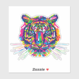 Farbiger Tiger Aufkleber