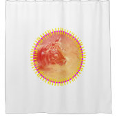 Farbiger Tiger Duschvorhang (Vorderseite)