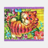 farbiger Tiger Fleecedecke (Vorderseite (Horizontal))