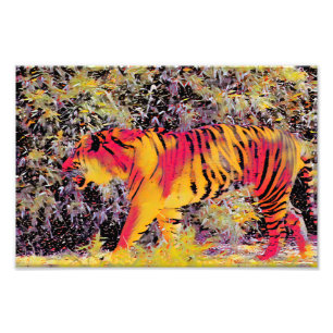 Farbiger Tiger Fotodruck