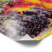 Farbiger Tiger Fotodruck (Ecke)