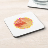 Farbiger Tiger Getränkeuntersetzer (Linke Seite)