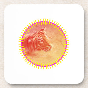 Farbiger Tiger Getränkeuntersetzer