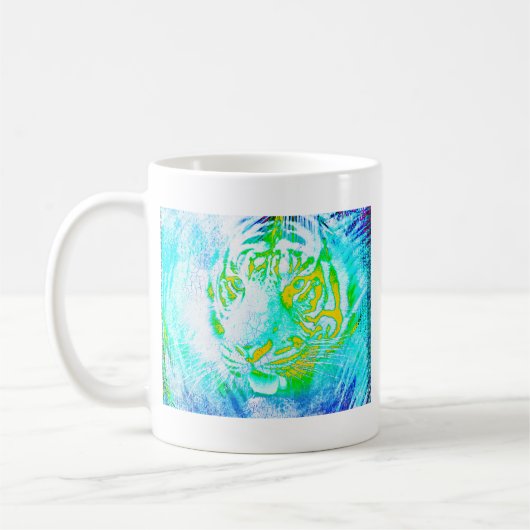 Farbiger Tiger Kaffeetasse (Links)