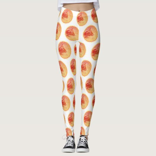 Farbiger Tiger Leggings (Vorderseite)