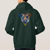 Farbiger Tiger mit Sonnenbrille Hoodie (Rückseite)