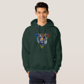 Farbiger Tiger mit Sonnenbrille Hoodie (Vorne ganz)