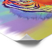 Farbiger Tiger Poster (Ecke)
