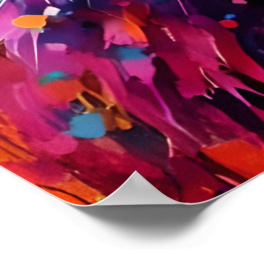 Farbiger Tiger Poster (Ecke)