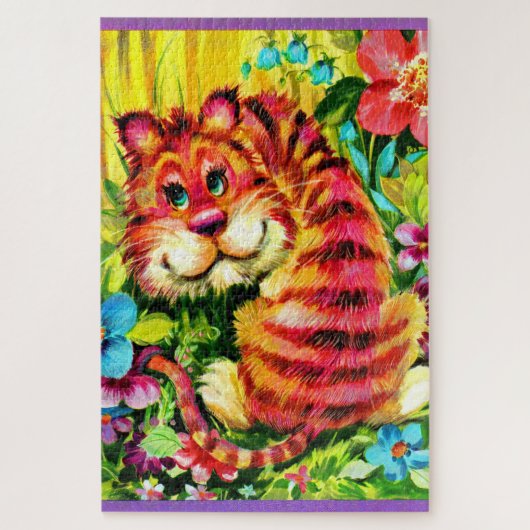 farbiger Tiger Puzzle (Vertikal)