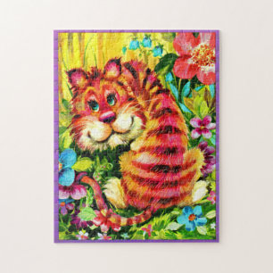 farbiger Tiger Puzzle