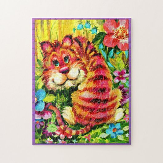 farbiger Tiger Puzzle (Vertikal)