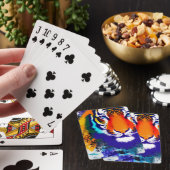 Farbiger Tiger Spielkarten (In Situ)