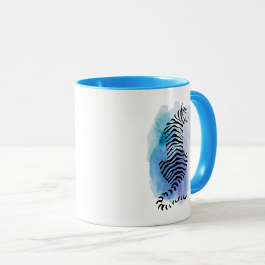 Farbiger Tiger Tasse (VorderseiteRechts)