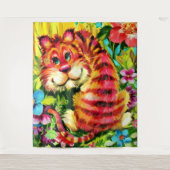 farbiger Tiger Wandteppich (Vorderseite)